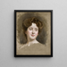 En ung skönhet - Raimundo de Madrazo y Garreta — inramlat konstverk på väggen