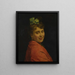 en dam med en röd sjal - Raimundo de Madrazo y Garreta — inramlat konstverk på väggen