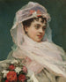 Aline Masson med chiffonghatt - Raimundo de Madrazo y Garreta — vy av konstverket
