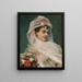 Aline Masson med chiffonghatt - Raimundo de Madrazo y Garreta — inramlat konstverk på väggen