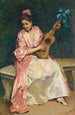 Aline med gitarr - Raimundo de Madrazo y Garreta — vy av konstverket