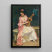 Aline med gitarr - Raimundo de Madrazo y Garreta — inramlat konstverk på väggen