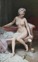 Efter badet, naken kvinna - Raimundo de Madrazo y Garreta — vy av konstverket
