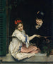 Flickor vid fönstret - Raimundo de Madrazo y Garreta — vy av konstverket