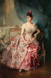 Portrait d'une dame - Raimundo de Madrazo y Garreta — vy av konstverket