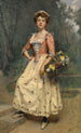 vårskönhet - Raimundo de Madrazo y Garreta — inramlat konstverk på väggen