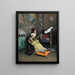 kvinna med en papegoja - Raimundo de Madrazo y Garreta — inramlat konstverk på väggen