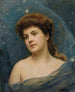 Ung kvinna omgiven av stjärnor - Raimundo de Madrazo y Garreta — vy av konstverket