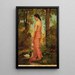 Nymphe Varini vid floden med en svan - Raja Ravi Varma — vy av konstverket