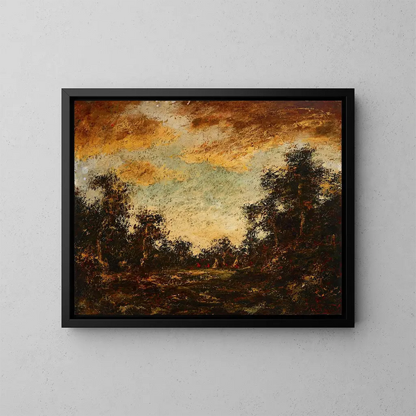 Lumière du matin - Ralph Albert Blakelock — inramlat konstverk på väggen