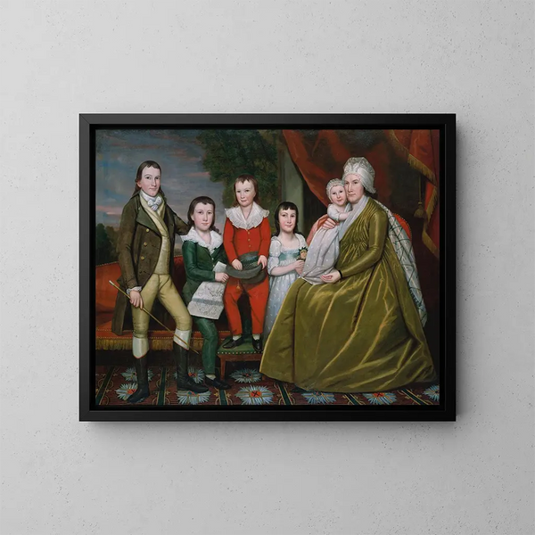 Madame Noah Smith och hennes barn - Ralph Earl — inramlat konstverk på väggen