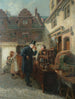 Äkta antikvitetsbild - Ralph Hedley — vy av konstverket