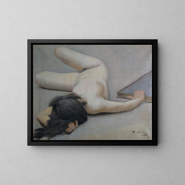 Nu feminin - Ramon Casas — inramlat konstverk på väggen