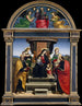 La Vierge à l'Enfant trônant avec des saints - Raphaël — vy av konstverket