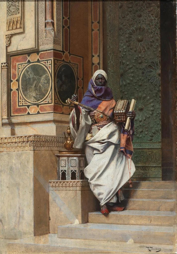 Le Gardien - Raphael von Ambros — inramlat konstverk på väggen