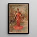 Lakshmi - Raja Ravi Varma — inramlat konstverk på väggen