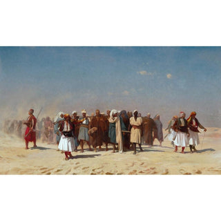 Recrues égyptiennes traversant le désert - Jean-Léon Gérôme | Reproduction Tableau Décoration murale affiche copie