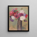 Blommor i en vas - Reinhold Völkel — inramlat konstverk på väggen