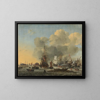 Reinier Nooms - The Caulking of Ships at the Bothuisje on Het IJ in Amsterdam.webp