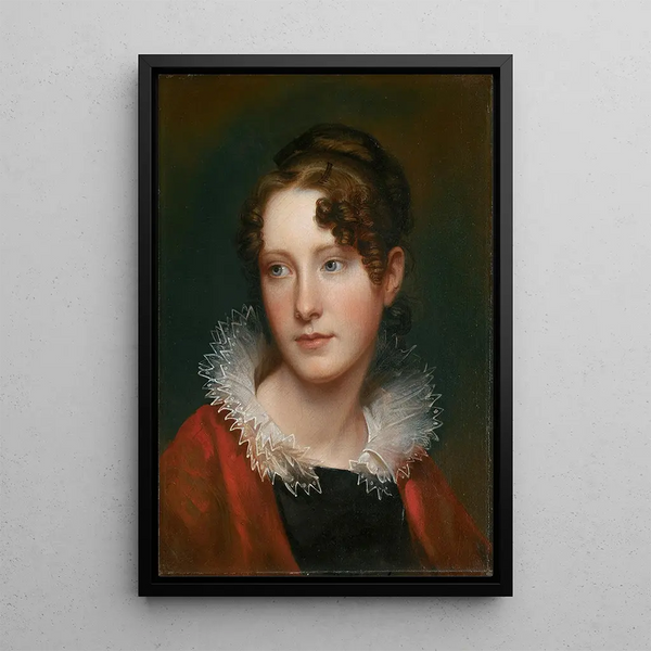 Portrait de Rosalba Peale - Rembrandt Peale — inramlat konstverk på väggen