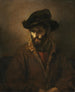 En bearded man wearing a hat - Rembrandt van Rijn — vy av konstverket