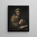 En äldre man i bön - Rembrandt van Rijn — inramlat konstverk på väggen