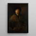 Stort självporträtt - Rembrandt van Rijn — inramlat konstverk på väggen