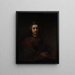 L'homme à la loupe - Rembrandt van Rijn — inramlat konstverk på väggen