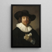 en man med ett musikblad - Rembrandt van Rijn — inramlat konstverk på väggen