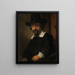Portrait av Ephraïm Bueno - Rembrandt van Rijn — inramlat konstverk på väggen