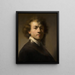 Porträtt av Rembrandt med en gorgerin - Rembrandt van Rijn — inramlat konstverk på väggen