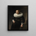 Portrait av en kvinna - Rembrandt van Rijn — inramlat konstverk på väggen