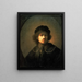 Portrait av konstnären som ung man - Rembrandt van Rijn — inramlat konstverk på väggen