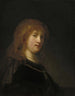 Saskia van Uylenburgh, konstnärens hustru - Rembrandt van Rijn — vy av konstverket