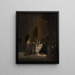 Chant de louange de Siméon - Rembrandt van Rijn — inramlat konstverk på väggen
