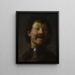 L'homme qui rit - Rembrandt van Rijn — inramlat konstverk på väggen
