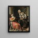 Tobie och Anna med barnet - Rembrandt van Rijn — inramlat konstverk på väggen