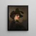 Tronie av en man med fjäderhatt - Rembrandt van Rijn — inramlat konstverk på väggen
