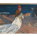 Reproduktion av målningen av Rentrant la voile, plage de Valence - Joaquín Sorolla