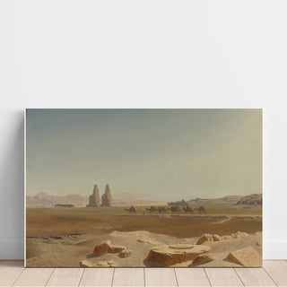 Reproduction Caravane passant près des colosses de Memnon, Thèbes - Jean-Léon Gérôme