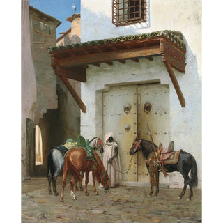 Reproduction Chevaux Tenus par un Esclave La Halte - Jean-Léon Gérôme