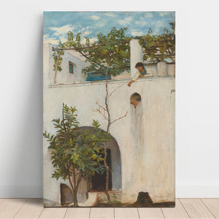 Reproduction Dame au balcon, Capri - John William Waterhouse
