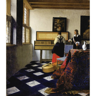 Reproduction Damoiselle au virginal avec un gentleman La leçon de musique - Johannes Vermeer