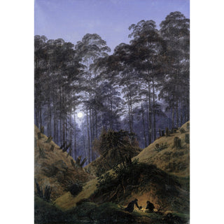 Reproduction Dans la forêt au clair de lune - Caspar David Friedrich
