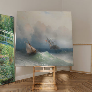 Reproduction Deux navires en mer - Ivan Konstantinovich Aivazovsky