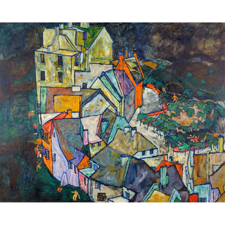 Reproduction Fin de la ville ou esquisses de portrait de Heinrich Benesch - Egon Schiele