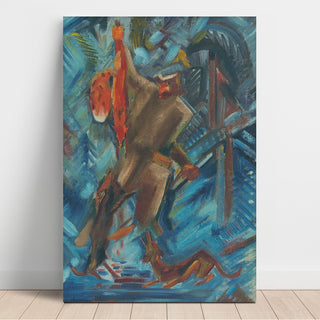 Reproduction Hunter with a Fox in His Hand 1940 - Arnold Peter Weisz-Kubínčan