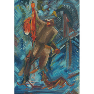 Reproduction Hunter with a Fox in His Hand 1940 - Arnold Peter Weisz-Kubínčan