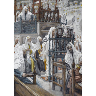 Reproduction Jésus déroule le livre dans la synagogue - James Tissot