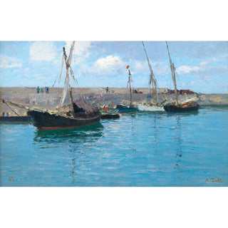Reproduction L'embarcadère de Krems - Alfred Zoff